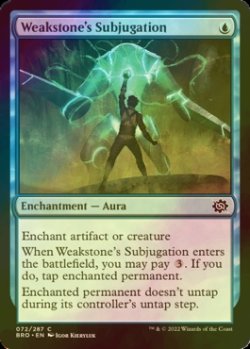 Photo1: [FOIL] Weakstone's Subjugation 【ENG】 [BRO-Blue-C]