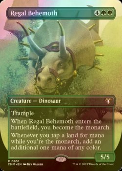 Photo1: [FOIL] Regal Behemoth (Borderless) 【ENG】 [CMM-Green-R]