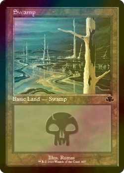 Photo1: [FOIL] Swamp No.407 (Retro Frame) 【ENG】 [DMR-Land-C]