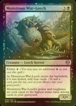 Photo1: [FOIL] Monstrous War-Leech 【ENG】 [DMU-Black-U]