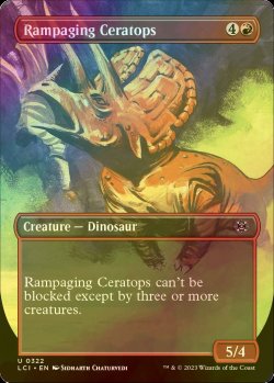 Photo1: [FOIL] Rampaging Ceratops (Borderless) 【ENG】 [LCI-Red-U]