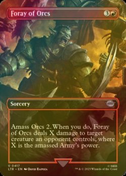 Photo1: [FOIL] Foray of Orcs (Borderless) 【ENG】 [LTR-Red-U]