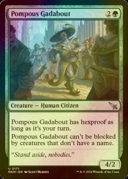 Photo1: [FOIL] Pompous Gadabout 【ENG】 [MKM-Green-U]