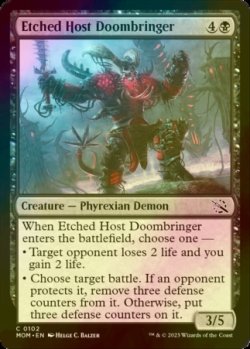 Photo1: [FOIL] Etched Host Doombringer 【ENG】 [MOM-Black-C]