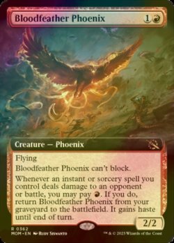 Photo1: [FOIL] Bloodfeather Phoenix (Extended Art) 【ENG】 [MOM-Red-R]