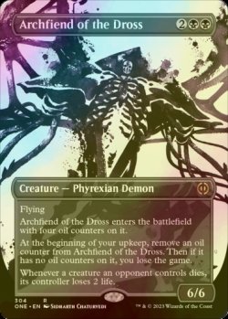 Photo1: [FOIL] Archfiend of the Dross No.304 ● (Borderless, Made in Japan) 【ENG】 [ONE-Black-R]