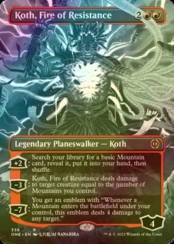 Photo1: [FOIL] Koth, Fire of Resistance No.338 ● (Borderless, Made in Japan) 【ENG】 [ONE-Red-R]