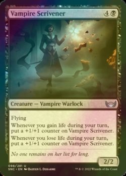 Photo1: [FOIL] Vampire Scrivener 【ENG】 [SNC-Black-U]