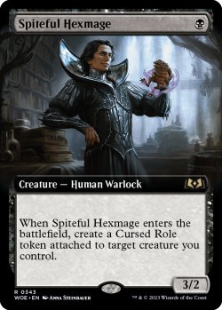 Photo1: Spiteful Hexmage (Extended Art) 【ENG】 [WOE-Black-R]