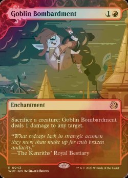 Photo1: [FOIL] Goblin Bombardment 【ENG】 [WOT-Red-R]