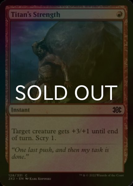 Photo1: [FOIL] Titan's Strength 【ENG】 [2X2-Red-C] (1)