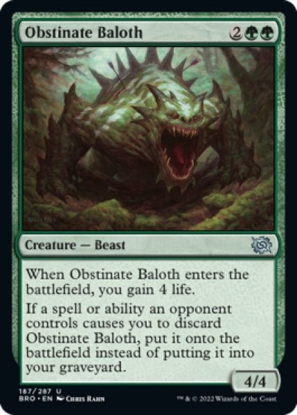 Photo1: Obstinate Baloth 【ENG】 [BRO-Green-U] (1)