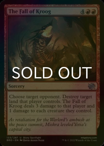 Photo1: [FOIL] The Fall of Kroog 【ENG】 [BRO-Red-U] (1)