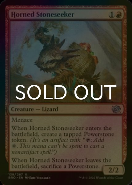 Photo1: [FOIL] Horned Stoneseeker 【ENG】 [BRO-Red-U] (1)