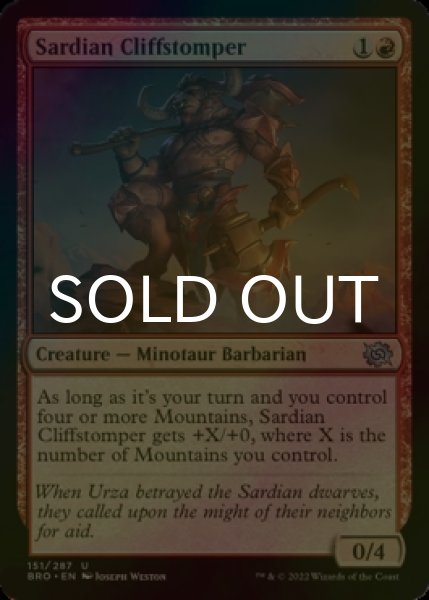 Photo1: [FOIL] Sardian Cliffstomper 【ENG】 [BRO-Red-U] (1)