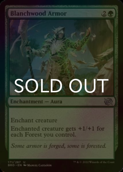 Photo1: [FOIL] Blanchwood Armor 【ENG】 [BRO-Green-U] (1)
