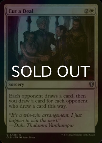 Photo1: [FOIL] Cut a Deal 【ENG】 [CLB-White-U] (1)