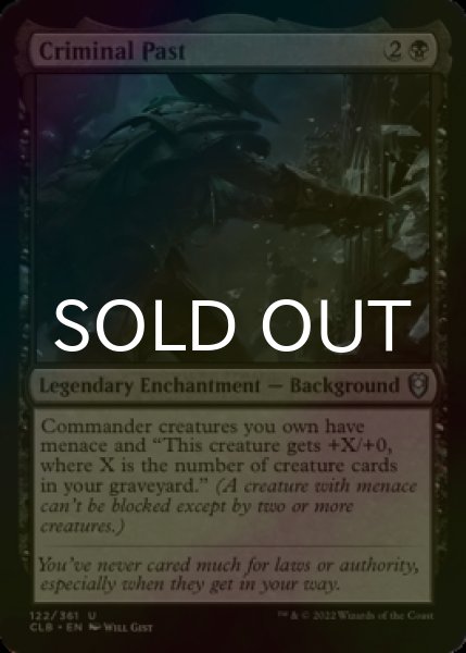Photo1: [FOIL] Criminal Past 【ENG】 [CLB-Black-U] (1)