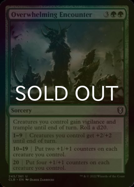 Photo1: [FOIL] Overwhelming Encounter 【ENG】 [CLB-Green-U] (1)