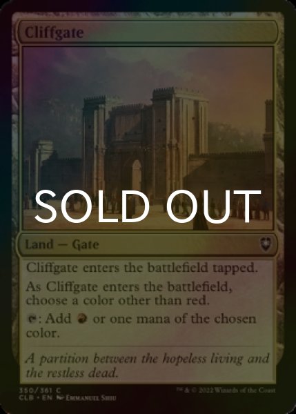 Photo1: [FOIL] Cliffgate 【ENG】 [CLB-Land-C] (1)