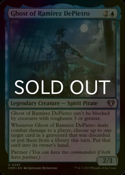 Photo1: [FOIL] Ghost of Ramirez DePietro 【ENG】 [CMM-Blue-U] (1)