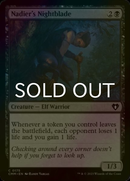 Photo1: [FOIL] Nadier's Nightblade 【ENG】 [CMM-Black-C] (1)