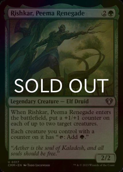 Photo1: [FOIL] Rishkar, Peema Renegade 【ENG】 [CMM-Green-U] (1)