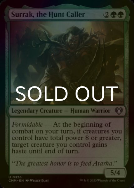 Photo1: [FOIL] Surrak, the Hunt Caller 【ENG】 [CMM-Green-U] (1)
