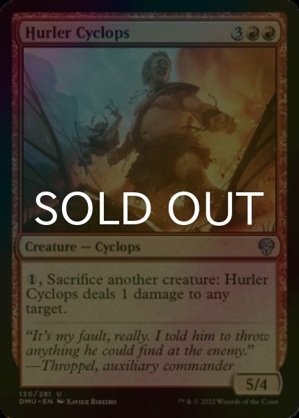 Photo1: [FOIL] Hurler Cyclops 【ENG】 [DMU-Red-U] (1)