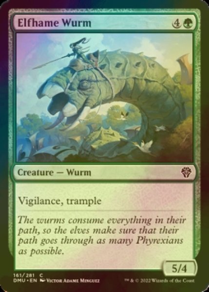 Photo1: [FOIL] Elfhame Wurm 【ENG】 [DMU-Green-C] (1)