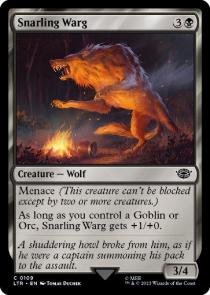 Photo1: Snarling Warg 【ENG】 [LTR-Black-C] (1)