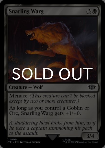 Photo1: Snarling Warg 【ENG】 [LTR-Black-C] (1)