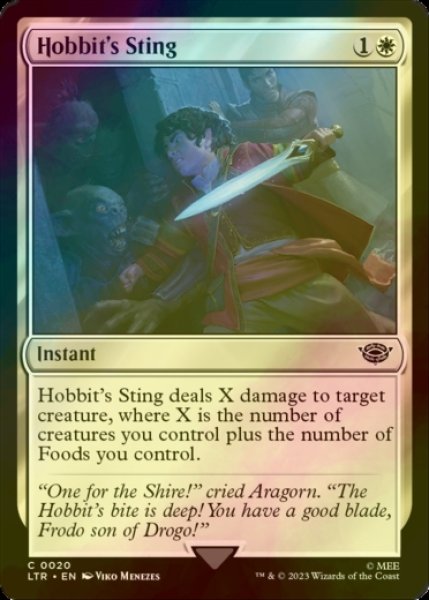 Photo1: [FOIL] Hobbit's Sting 【ENG】 [LTR-White-C] (1)