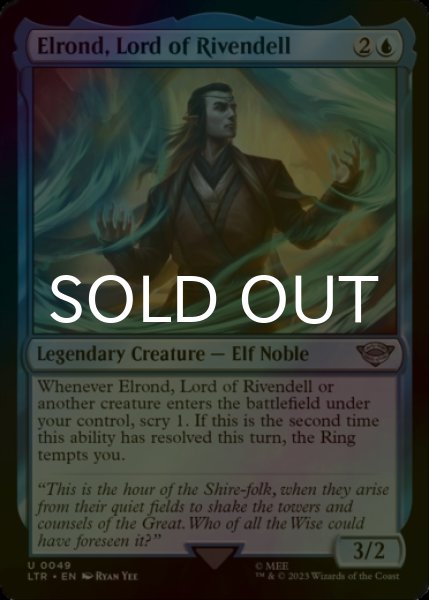 Photo1: [FOIL] Elrond, Lord of Rivendell 【ENG】 [LTR-Blue-U] (1)