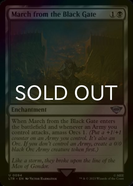 Photo1: [FOIL] March from the Black Gate 【ENG】 [LTR-Black-U] (1)