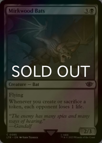 Photo1: [FOIL] Mirkwood Bats 【ENG】 [LTR-Black-C] (1)