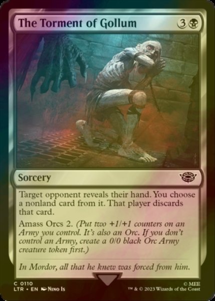 Photo1: [FOIL] The Torment of Gollum 【ENG】 [LTR-Black-C] (1)
