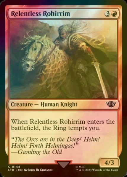 Photo1: [FOIL] Relentless Rohirrim 【ENG】 [LTR-Red-C] (1)
