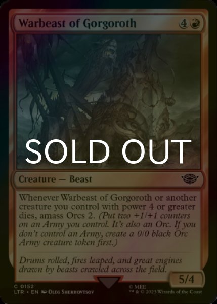 Photo1: [FOIL] Warbeast of Gorgoroth 【ENG】 [LTR-Red-C] (1)
