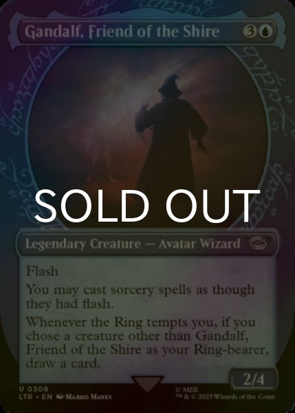 Photo1: [FOIL] Gandalf, Friend of the Shire No.308 (Showcase) 【ENG】 [LTR-Blue-U] (1)