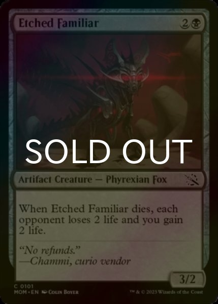 Photo1: [FOIL] Etched Familiar 【ENG】 [MOM-Black-C] (1)