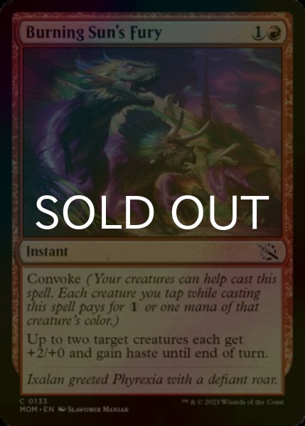 Photo1: [FOIL] Burning Sun's Fury 【ENG】 [MOM-Red-C] (1)
