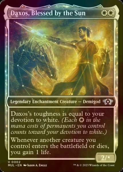 Photo1: [FOIL] Daxos, Blessed by the Sun 【ENG】 [MUL-White-U] (1)