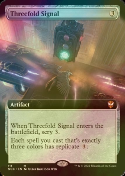 Photo1: [FOIL] Threefold Signal (Extended Art) 【ENG】 [NCC-Artifact-MR] (1)