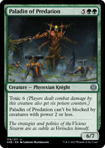 Photo1: Paladin of Predation 【ENG】 [ONE-Green-U] (1)