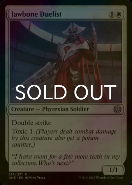 Photo1: [FOIL] Jawbone Duelist 【ENG】 [ONE-White-U] (1)