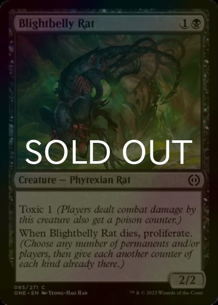 Photo1: [FOIL] Blightbelly Rat 【ENG】 [ONE-Black-C] (1)