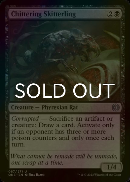 Photo1: [FOIL] Chittering Skitterling 【ENG】 [ONE-Black-U] (1)