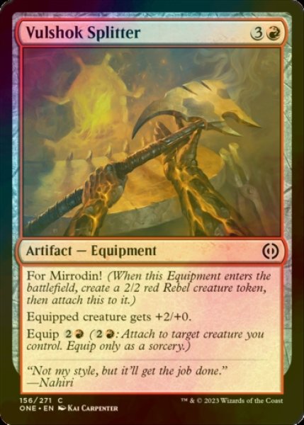 Photo1: [FOIL] Vulshok Splitter 【ENG】 [ONE-Red-C] (1)