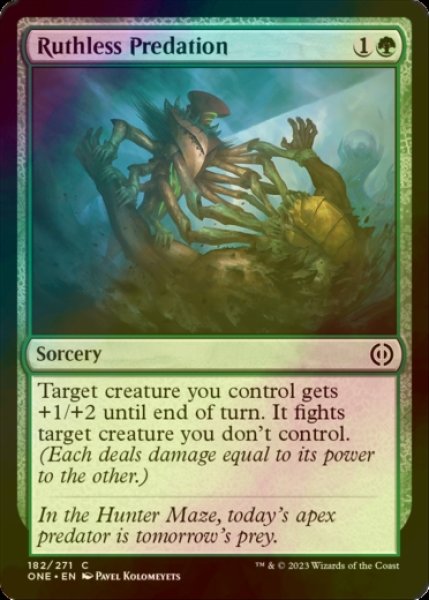 Photo1: [FOIL] Ruthless Predation 【ENG】 [ONE-Green-C] (1)